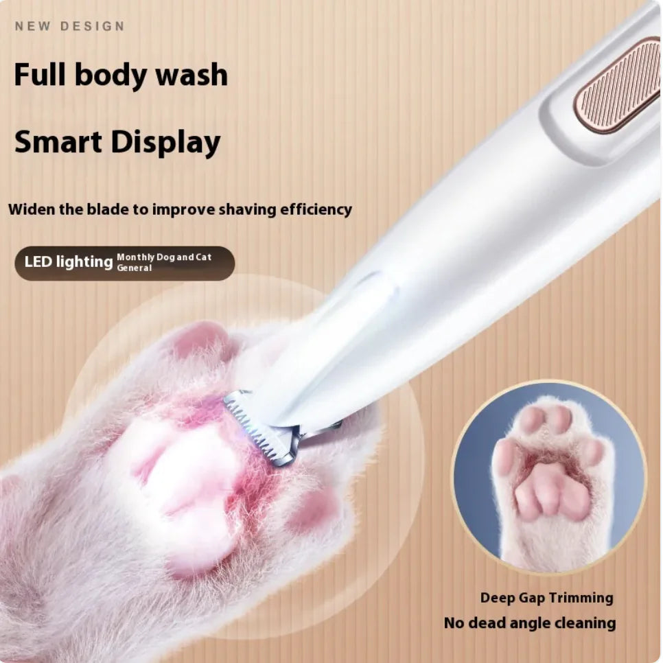 Waterproof pets Paw Trimmer with LED Light and Display