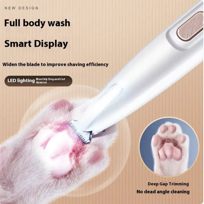 Waterproof pets Paw Trimmer with LED Light and Display