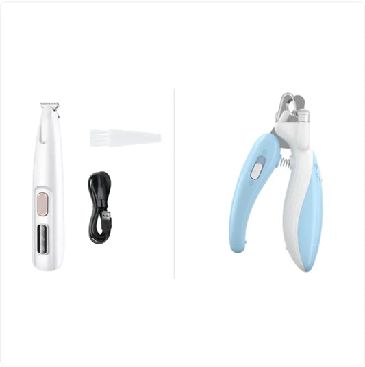 Waterproof pets Paw Trimmer with LED Light and Display